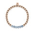 Attrayant | Or rose 18 carats | Jade gris facetté | Bracelet d'expression de pierres précieuses
